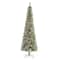 Glitzhome® 7.5ft Pre-Lit Frosted Cashmere Pencil Pine Artificial Christmas Tree, Multicolor LED Lights